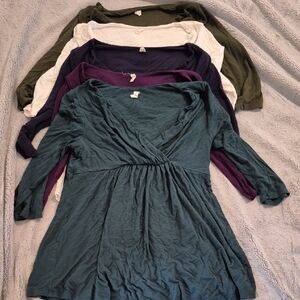Set Of 5 Pinkblush Maternity/Nursing Tops